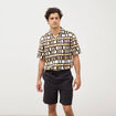 Short en coton noir homme