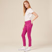 Pantalon slim 7/8ème violet clair femme