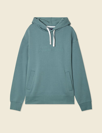 Sweat à capuche vert foncé homme