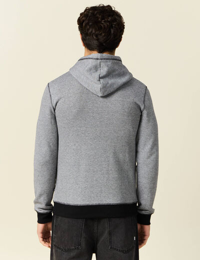 Gilet manches longues zippé bleu marine homme