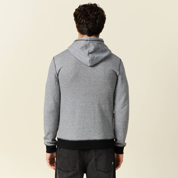 Gilet manches longues zippé bleu marine homme