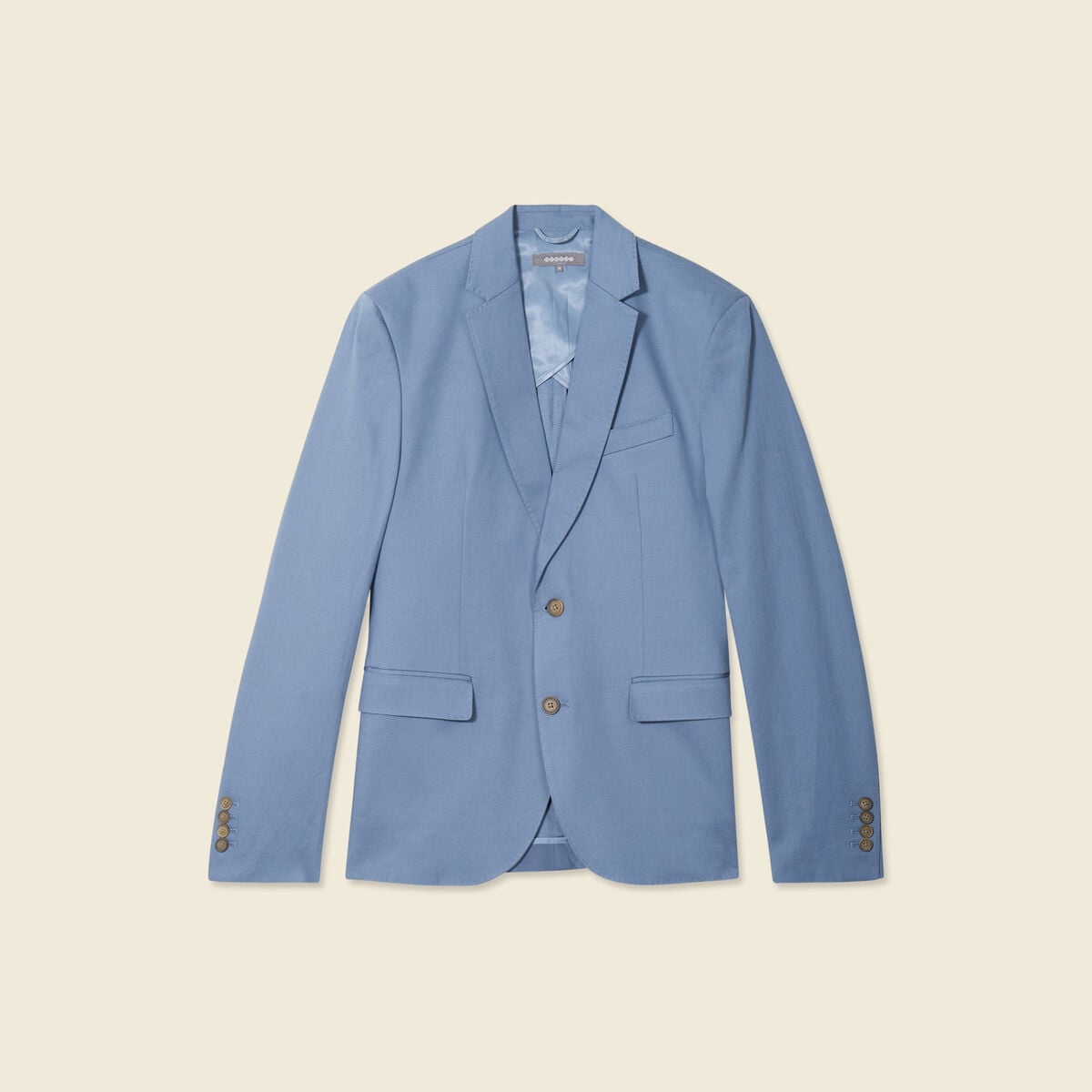 Veste blazer cintr&eacute; bleu fonc&eacute; homme