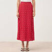 Jupe fluide rouge femme