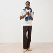 T-shirt en coton manches courtes ecru homme
