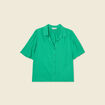 Chemise manches courtes vert femme