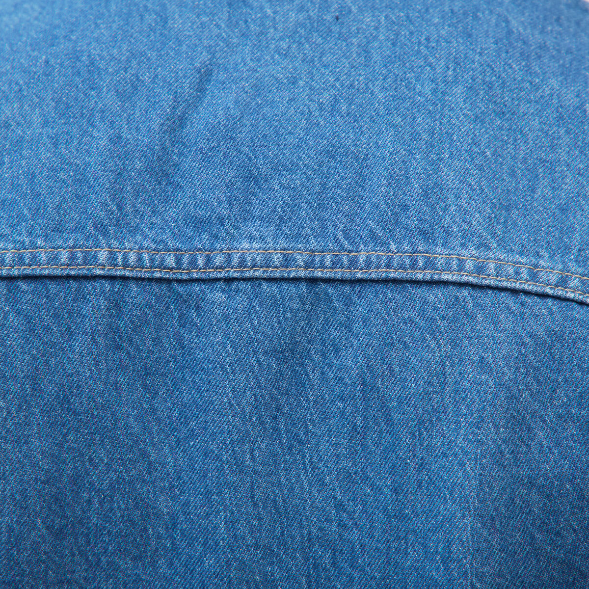 Chemise col am&eacute;ricain manches courtes denim stone homme