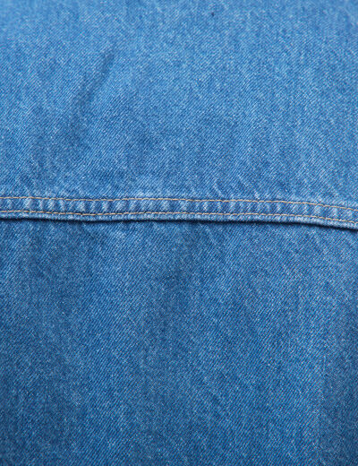 Chemise col am&eacute;ricain manches courtes denim stone homme