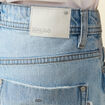Jeans straight taille haute denim bleach femme