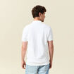 Polo cintré manches courtes en coton blanc homme