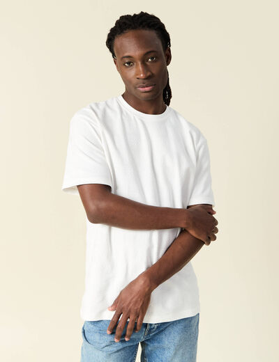 T-shirt manches courtes ecru homme