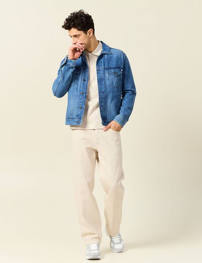 Polo manches courtes sable homme