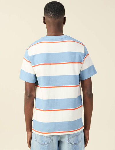 T-shirt manches courtes bleu gris homme