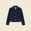 Veste en jean droite denim brut femme