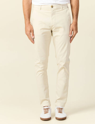 Pantalon chino longueur 32 sable homme