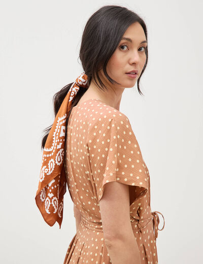 Foulard marron clair femme
