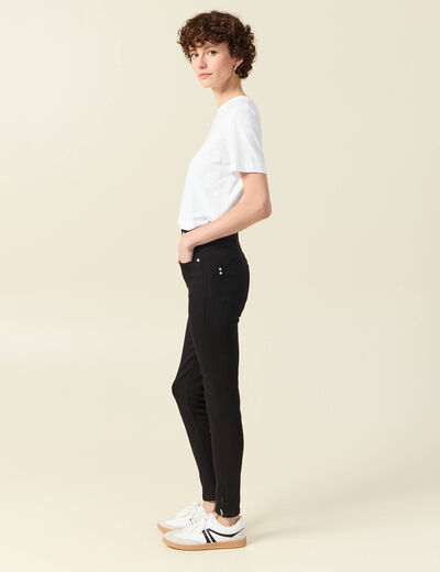 Jeans skinny 7/8ème denim noir femme