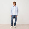 Jeans straight en coton longueur 32 denim stone homme