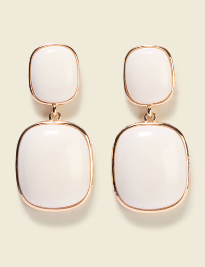 Boucles d'oreilles ivoire femme