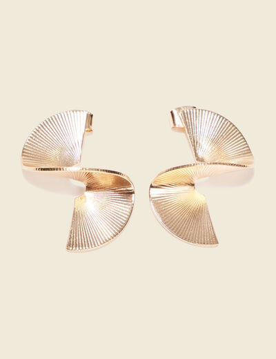 Boucles d'oreilles pendantes couleur or femme