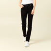 Jeans regular 5 poches denim noir femme