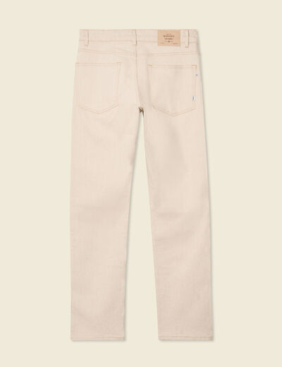 Jeans regular 5 poches denim beige homme