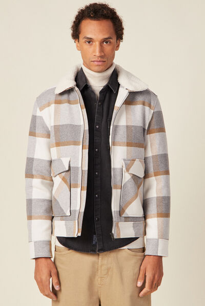 Blouson éco-responsable ecru homme
