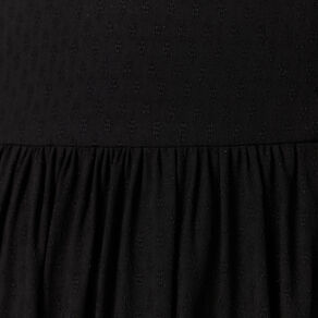 Robe trapèze fluide noir femme
