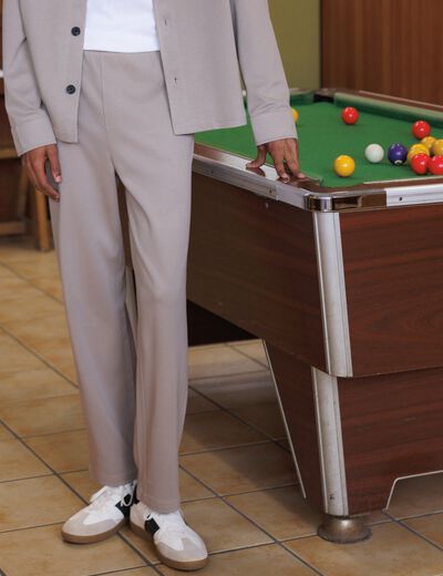 Pantalon chino jogger beige homme