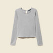 T-shirt manches longues gris femme
