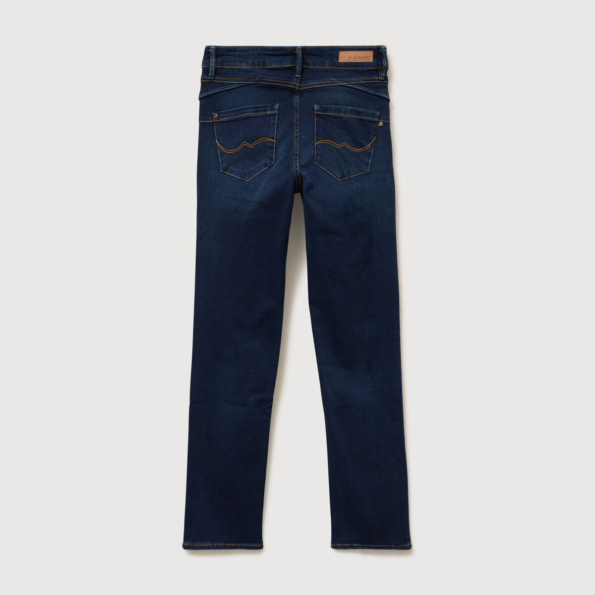Jeans regular 7/8&egrave;me denim brut femme