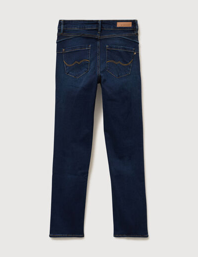 Jeans regular 7/8&egrave;me denim brut femme