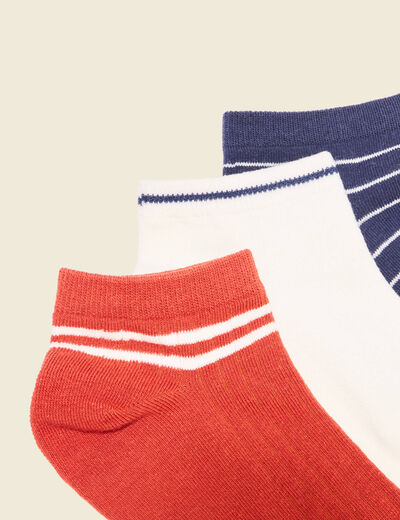 Lot 3 paires chaussettes orange foncé homme