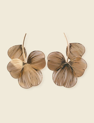 Boucles d'oreilles couleur or femme