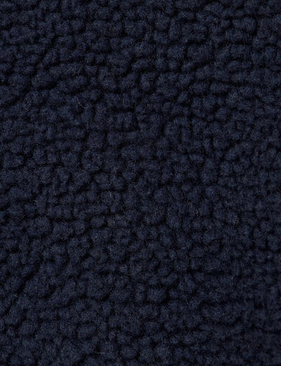 Sweat à capuche sherpa bleu marine homme