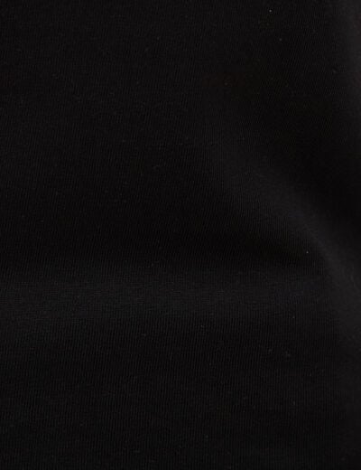 T-shirt ajust&eacute; manches courtes noir femme