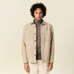 Surchemise boutonnée beige homme