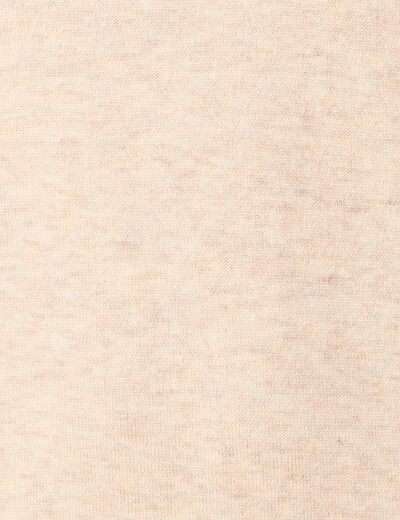 Robe cintr&eacute;e col v manches 3/4 creme femme