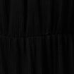 Robe col carré manches courtes noir femme