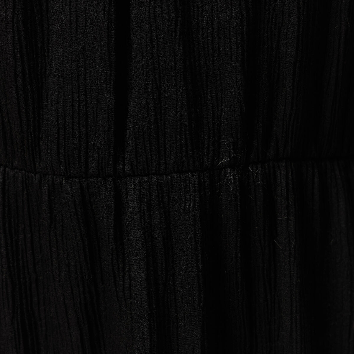 Robe col carré manches courtes noir femme