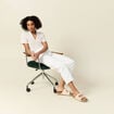 T-shirt manches courtes brodé blanc femme