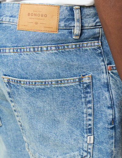 Jeans regular tapered denim dirty homme