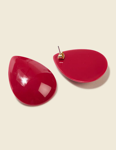 Boucles d'oreilles rose fushia femme