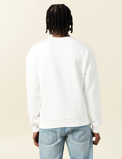 Sweat manches longues ecru homme