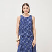 Top sans manches bleu marine femme