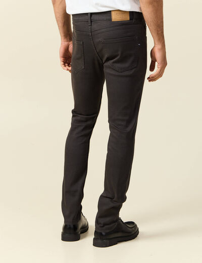 Jeans slim 5 poches marron homme