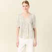 Blouse manches courtes blanc femme