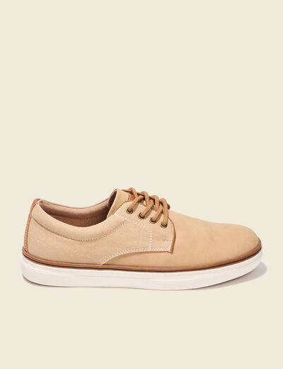 Tennis plates à lacets sable homme