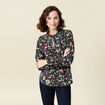 Blouse manches longues noir femme