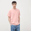T-shirt ample en coton manches courtes rose poudr&eacute;e homme