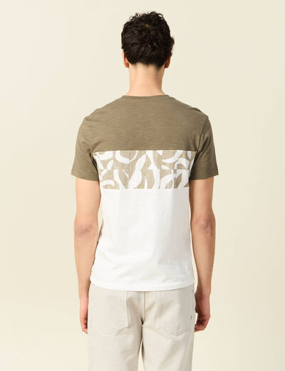 T-shirt manches courtes vert kaki homme